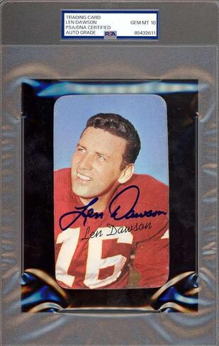 Len Dawson Gem Mint 10 PSA DNA Signed 1970 Topps Super - NFL Autographed Football Cards in Saudi Arabia