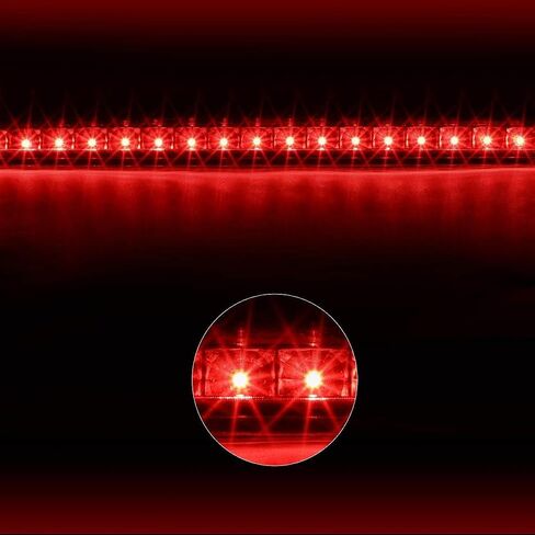 PM PRESTOR FULL LED 3RD Third Brake Lights High Mount Stop Lamps متوافقة مع Chevy Suburban Tahoe 15-20 ، عدسة حمراء in Saudi Arabia