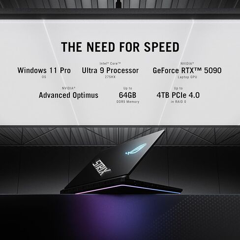 ASUS ROG Zephyrus 2024 16" OLED 240Hz Gaming Laptop, Intel Core Ultra 9 185H, 16GB DDR5x RAM, 1TB NVMe SSD, NVIDIA GeForce RTX 4070, Windows 11 Pro in Saudi Arabia