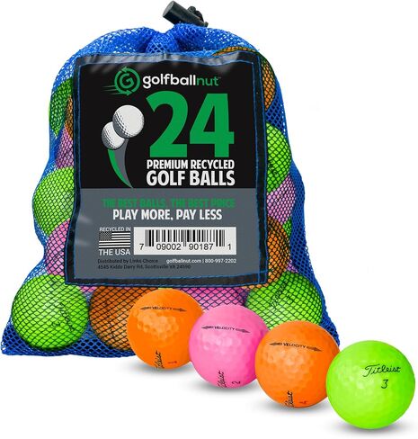 Used and Recycled for Titleist Mix Mint 5A (White & Yellow & Colors) (24 & 48) Golf Balls Mesh Bag Included in Kuwait