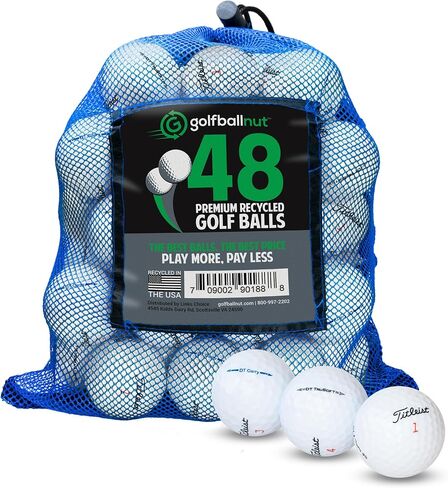 تم استخدامها وإعادة تدويرها من أجل Titleist Mix Mint 5A (أبيض وأصفر وألوان) (24 و48) تتضمن حقيبة شبكية لكرات الجولف in Kuwait