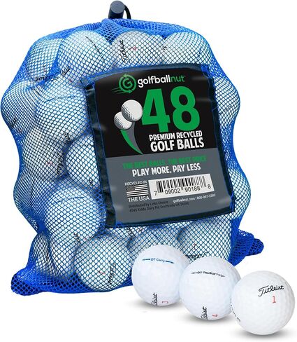 تم استخدامها وإعادة تدويرها من أجل Titleist Mix Mint 5A (أبيض وأصفر وألوان) (24 و48) تتضمن حقيبة شبكية لكرات الجولف in Kuwait