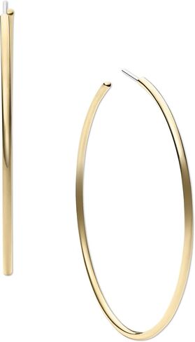 Michael Kors Women's Gold-Tone Brass Logo Hoop Earrings (Model: MKJ8172710) in Saudi Arabia