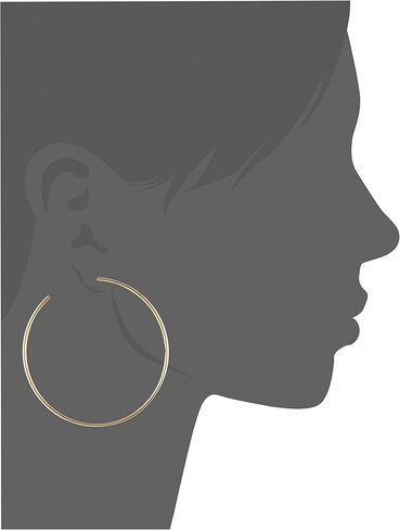 Michael Kors Women's Gold-Tone Brass Logo Hoop Earrings (Model: MKJ8172710) in Saudi Arabia