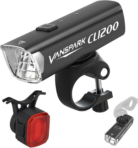 VANSPARK CL1200 Bike Lights, 1200 Lumens Cut Off Beam Bike Headlight, USB-C Rechargeable Bicycle Lights, CNC-Machined Aluminum Body Waterproof Bicycle Headlight, Kind Beam for Urban Cyclists in Saudi Arabia