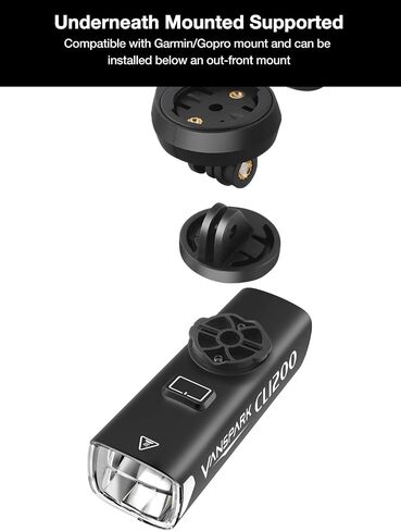 VANSPARK CL1200 Bike Lights, 1200 Lumens Cut Off Beam Bike Headlight, USB-C Rechargeable Bicycle Lights, CNC-Machined Aluminum Body Waterproof Bicycle Headlight, Kind Beam for Urban Cyclists in Saudi Arabia