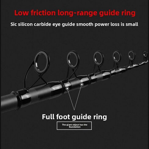 Telescopic Fishing Rod and Reel Combination, 240 Cm Carbon Fiber Rod, Adult Foldable Fishing Rod Suitable for Freshwater and Salt Water in Saudi Arabia