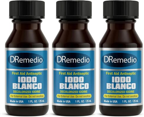 Iodo Blanco 2% (YODO Blanco), Decolorized Iodine First Aid Antiseptic, 1 fl oz (29 ml) in Saudi Arabia