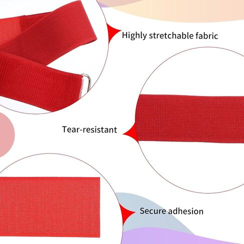 6 Pcs Three 3 Legged Races Bands Colorful Elastic Rope Firm Elastic Bands Races Band for Adults Outdoor Team Building Games in Saudi Arabia