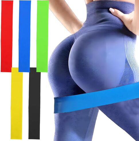 5pcs/Set Colorful Exercise Resistance Bands for Woman Man Exercise Bands for Legs and Butt Fitness and Home Workout,60 * 5cm in Saudi Arabia