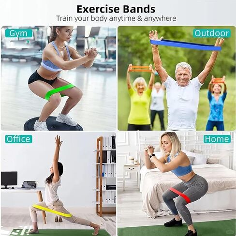 5pcs/Set Colorful Exercise Resistance Bands for Woman Man Exercise Bands for Legs and Butt Fitness and Home Workout,60 * 5cm in Saudi Arabia