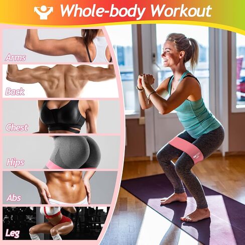 5Pcs Resistance Bands Set for Women and Men Workout Loops Fitness Bands for Home Gym Yoga Pilates Training Portable Exercise Set in Saudi Arabia