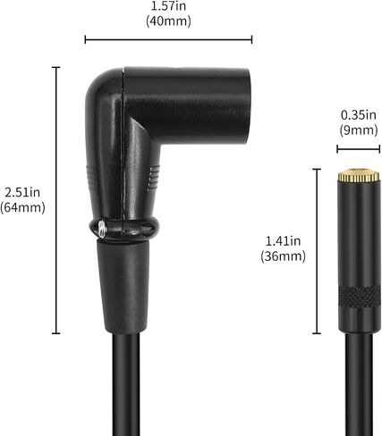 (1 حزمة) كابل صوت ذكر 1/8 بوصة إلى XLR، ستيريو متوازن 3.5 مم (1/8 بوصة) أنثى TRS مقبس صغير إلى XLR ذكر سلك محول تحويل الصوت الاحترافي - الطول: 11.8 بوصة/0.3 متر in Saudi Arabia