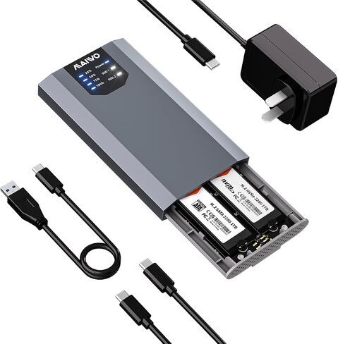 Maiwo Dual M.2 NVME SSD العلبة مع 4 غارات ، M.2 NVME PCIE RAID SPENGUST in Kuwait