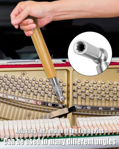 23 Pcs Professional Piano Tuning Kit, Piano Tuner Tool Set with Piano Tuning Hammer/Tuning Wrench, Wrench Fastener, Tuning Mute and Portable Case for Beginners in Saudi Arabia