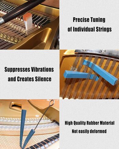 23 Pcs Professional Piano Tuning Kit, Piano Tuner Tool Set with Piano Tuning Hammer/Tuning Wrench, Wrench Fastener, Tuning Mute and Portable Case for Beginners in Saudi Arabia