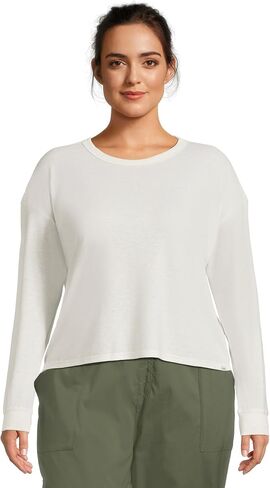 Prana Womens Cozy Up Long Sleeve Crew, Soft White, Small in Saudi Arabia