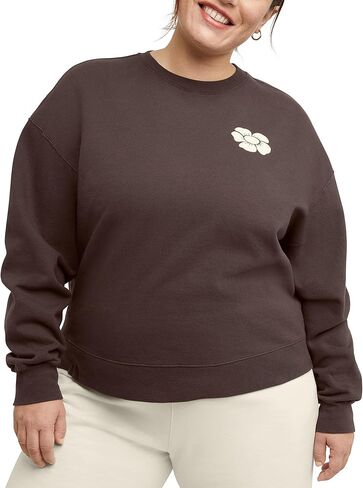 Hanes Women's Originals Sweatshirt, Midweight Crewneck Fleece Pullover, Plus in Saudi Arabia