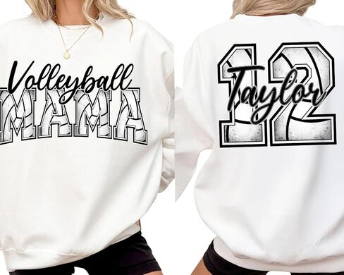 Custom Volleyball Mom Shirt, Personalized Volleyball Mama Tshirt, Customized Sport Mom Shirts for Women in Saudi Arabia