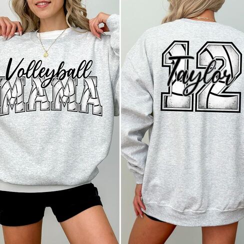 Custom Volleyball Mom Shirt, Personalized Volleyball Mama Tshirt, Customized Sport Mom Shirts for Women in Saudi Arabia