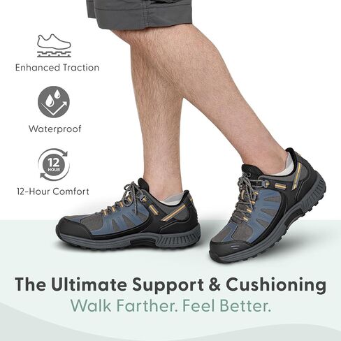 Orthofeet Men's Orthopedic Waterproof Avalon Hiking Shoes in Saudi Arabia