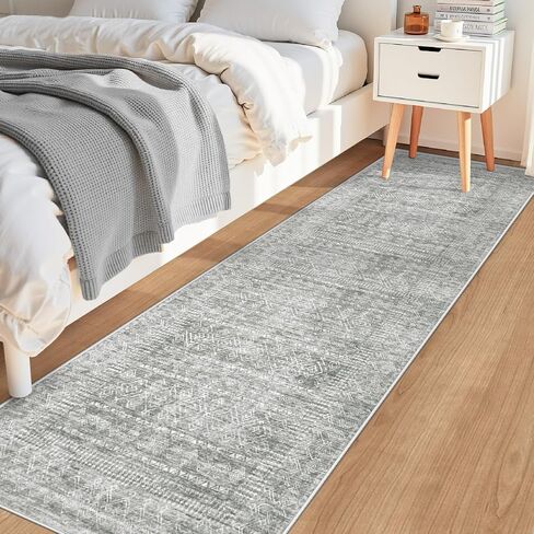 Living Room Rugs 8x10: Washable Moroccan Geometric Boho Rug Farmhouse Non Slip Stain Resistant Large Rug Low Pile Soft Carpet for Bedroom Dining Room Children Room (Beige,8'x10') in Kuwait