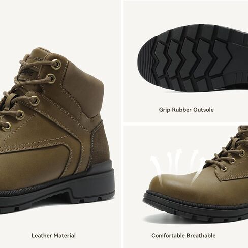 أحذية ANJOUFEMME للمشي لمسافات طويلة في فصل الشتاء للرجال مقاومة للماء، أحذية دافئة للعمل والرحلات للرجال in Kuwait