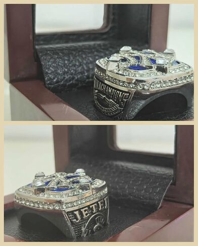 Rare Legacy 2009 Baseball Championship Ring 2#Jeter - High-Level Transparent Sandalbox Gold/Silver Plated • Museum-Grade Replica Display Adult in Saudi Arabia