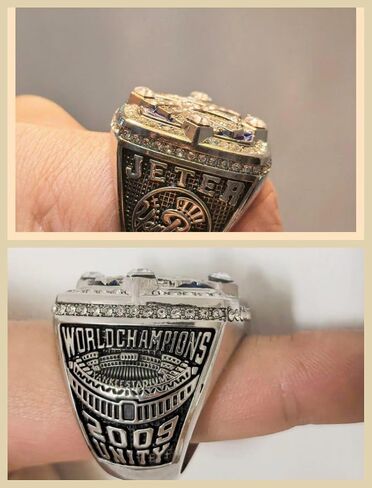 Rare Legacy 2009 Baseball Championship Ring 2#Jeter - High-Level Transparent Sandalbox Gold/Silver Plated • Museum-Grade Replica Display Adult in Saudi Arabia