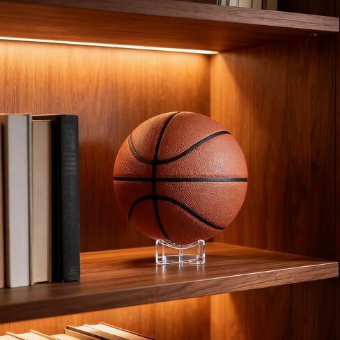 4-Pack Acrylic Basketball Stand, Display for Basketball, Rugby, Football, Soccer, Volleyball & Memorabilia. Clear Sports Ball & Trophy Holder, Perfect for Home, Office or Store. in Saudi Arabia