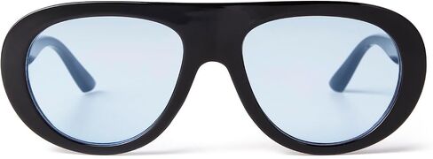 ADE WU Trendy Aviator Sunglasses Retro Vintage Chic Fashion Thick Bold Round Pilot Style Sun Glasses Unisex in Saudi Arabia