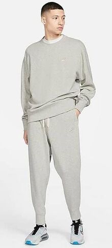 Nike Men's Sportswear Classic Fleece Jogger Pants, Grey Heather/Light Bone, US 2XL-Tall in Saudi Arabia