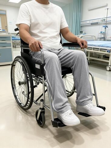 بنطال رياضي للرجال مزود بسحّابات جانبية كاملة وسحاب للساقين مع جيوب للتعافي من جراحة ما بعد الركبة in Kuwait