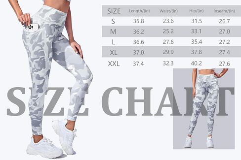 Women Yoga Pants Printed with Pockets High Waisted Workout Leggings Camouflage Printed Pants Stretch Tummy Control Tights in Saudi Arabia