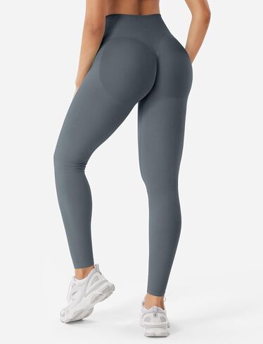 Women Hidden Scrunch Impact Leggings V Cross Waist Butt Booty Lifting Gym Pants in Saudi Arabia