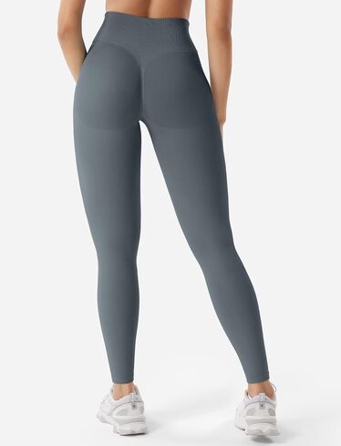 Women Hidden Scrunch Impact Leggings V Cross Waist Butt Booty Lifting Gym Pants in Saudi Arabia