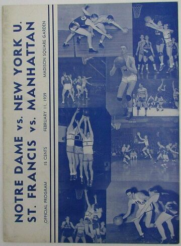 1939 NCAA Basketball Doubleheader Games Program at Madison Square Garden 145171 - College Programs in Saudi Arabia
