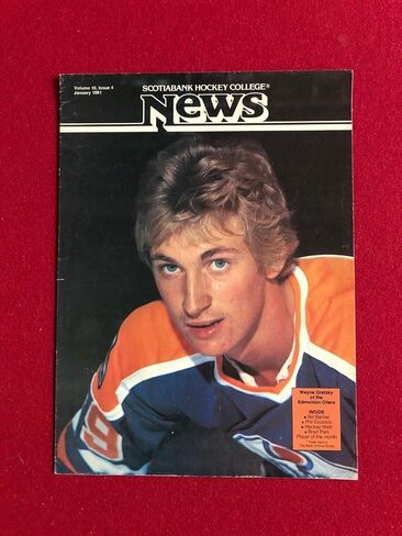 1981, Wayne Gretzky, "HOCKEY COLLEGE NEWS" Magazine (No Label) Scarce - NHL Programs in Saudi Arabia