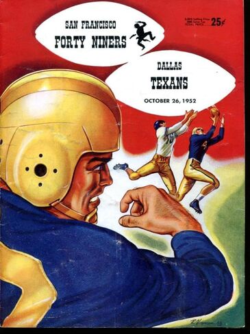1952 سان فرانسيسكو 49ers ضد برنامج دالاس تكساس السنة الوحيدة Ex 5253 - برامج NFL in Saudi Arabia