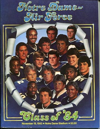 1983 Air Force v Notre Dame Football Program Ex Condition - College Programs in Saudi Arabia