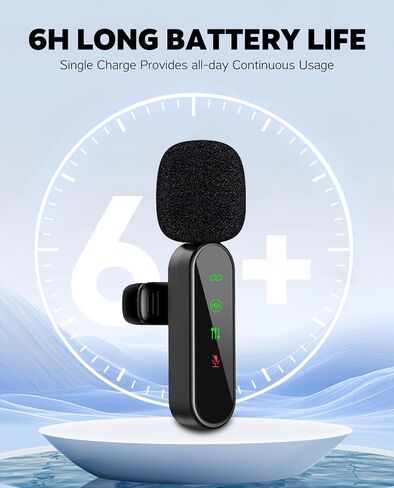 4 عبوات من ميكروفون Lavalier اللاسلكي لأجهزة iPhone/Android/الكاميرا، وميكروفون صغير مطور مع تقليل الضوضاء، وميكروفون لتسجيل الفيديو، والبودكاست، ويوتيوب، وTikTok، ومدونات الفيديو in Kuwait