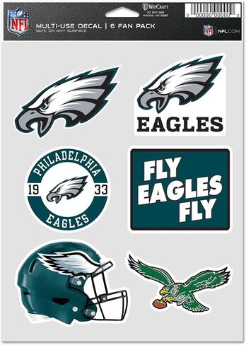 WinCraft Philadelphia Eagles Team Fan 6-Pack Decal Set in Saudi Arabia