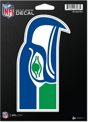 ملصق أصلي فريد لكرة القدم NFL Seattle Seahawks Retro بمقاس 5 بوصة × 7 بوصة من الفينيل مقطوع بالقالب - ملحقات السيارة/الشاحنة/المنزل in Kuwait
