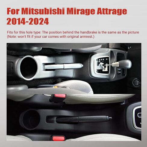 صندوق تخزين ذراع yjywzh للركوب ل Mitsubishi Mirage Attrage 2014-2024 مربع مسند وحدة التحكم في مركز وحدة التحكم في الطبقة المزدوجة مع 6 موانئ USB وملحقات السيارة الداخلية للسيارة (الخيط الأحمر) in Saudi Arabia