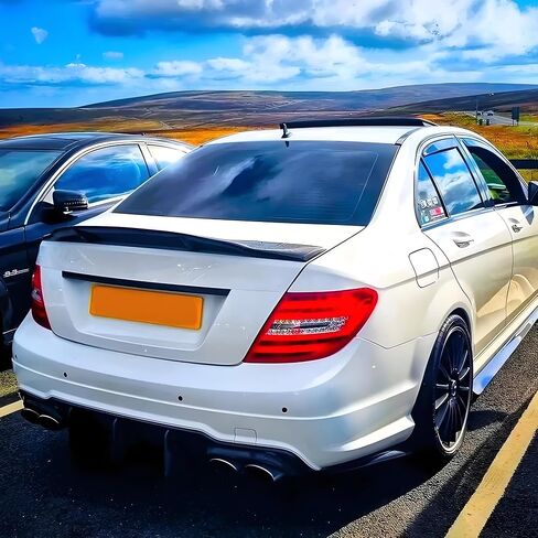 Rear Trunk Spoiler Wing Fit for Mercedes C-Class C250/ C300/ C350/ C63 W204 4-Door Sedan 2008-2014 Gloss Black AMG Style Decklid Lip Exterior Accessories in Saudi Arabia
