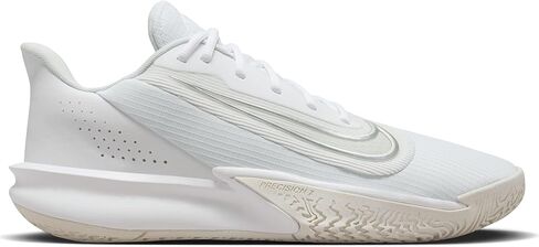 Nike Precision 7 Men's Basketball Shoes (FN4322-100, White/Photon Dust/Light Smoke Grey) Size 7.5 in Saudi Arabia