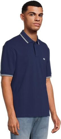 Armani Exchange Mens Fit العادية Logo Cotton Cotton Polo in Saudi Arabia