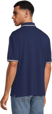 Armani Exchange Mens Fit العادية Logo Cotton Cotton Polo in Saudi Arabia