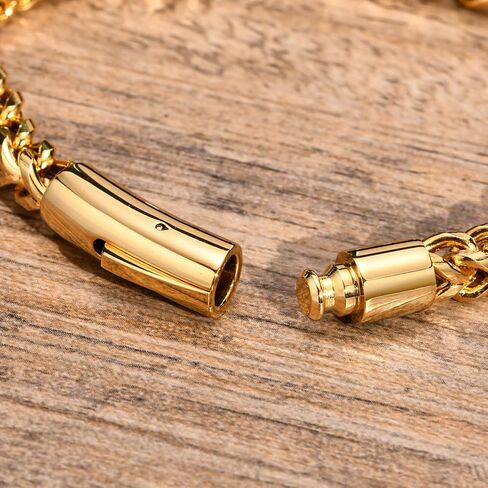 Solid 18K Gold Mesh Bracelet For Men and Women Solid Cuban Bracelet Punk Style Jewelry Father's/Mother's Day, Birthday, Christmas Gift Box in Saudi Arabia