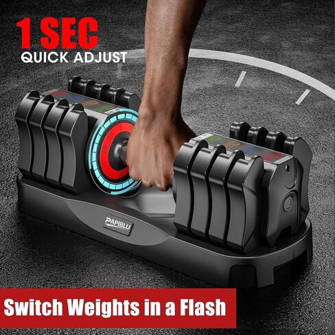 مجموعة دمبل قابلة للتعديل مكونة من قطعتين، مجموعة دمبل بوزن قابل للتعديل بوزن 25 رطل، 5 في 1 أوزان مجانية مع مقبض مضاد للانزلاق للصالة الرياضية المنزلية، تدريب قوة الجسم بالكامل (رجال ونساء) in Kuwait